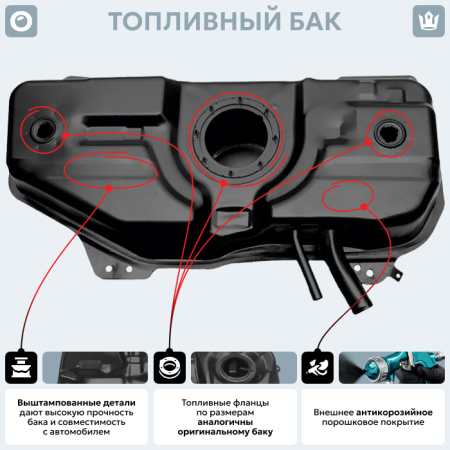 Топливный бак Fiat Siena, 1996 г.в. (антикоррозия)