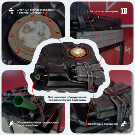 Топливный бак Kia Ceed пластик (bolt-on)