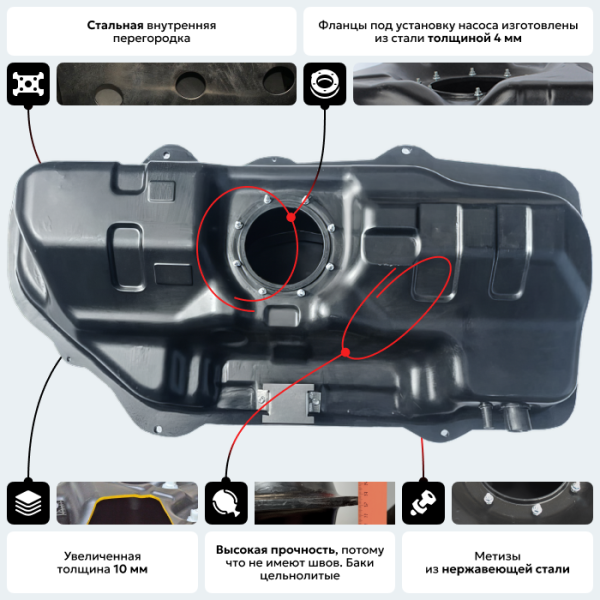 Купить Пластиковый топливный бак Kia Pride (BP) Пластиковый топливный бак Kia Pride (BP)